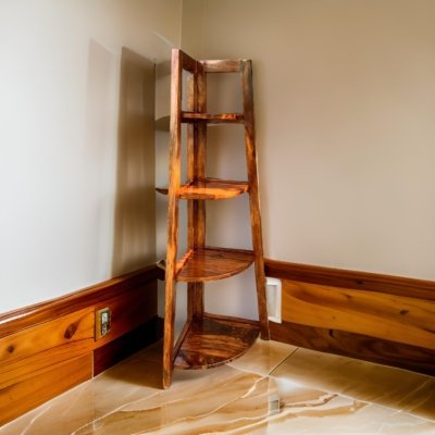 Multi-Layer Wooden Corner Shelves